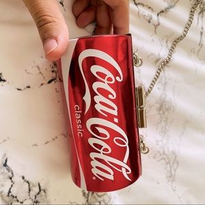 Coca Cola Red Can Shaped Metalic Purse